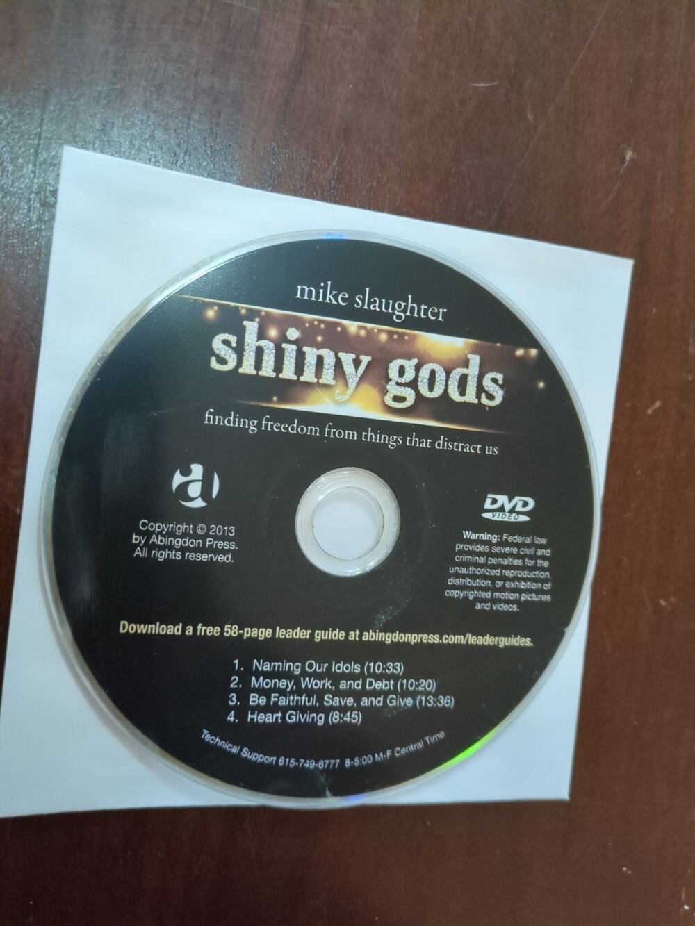 Shiny Gods Finding Freedom from Things That Distract Us Mike Slaughter disc only